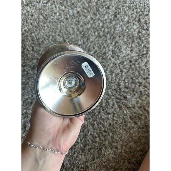 Bath & Body Works Silver Pedestal Candle Holder Leaf‎ Decor Home Decor - Picture 4 of 5
